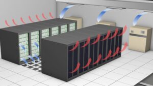 Sistema de resfriamento em Data Center de alta densidade com racks de servidores