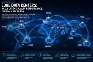 Edge Data Center urbano conectado em rede distribuída com baixa latência e alta performance
